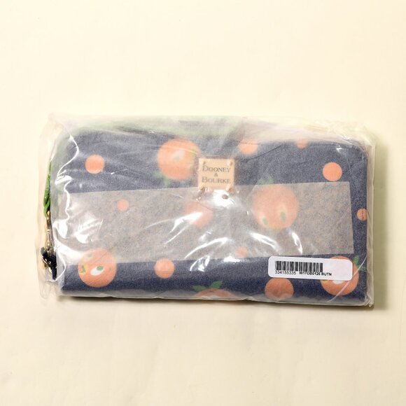Disney Parks Dooney & Bourke Orange Print Zip Wallet Wristlet NWT - Picture 8 of 9
